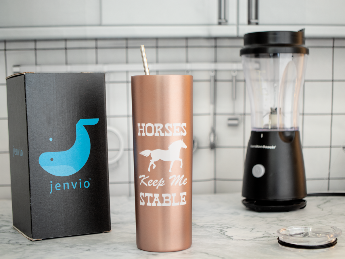 Horses Keep Me Stable - 12oz Rose Gold Coffee/Wine Tumbler with Premiu –  Jenvio