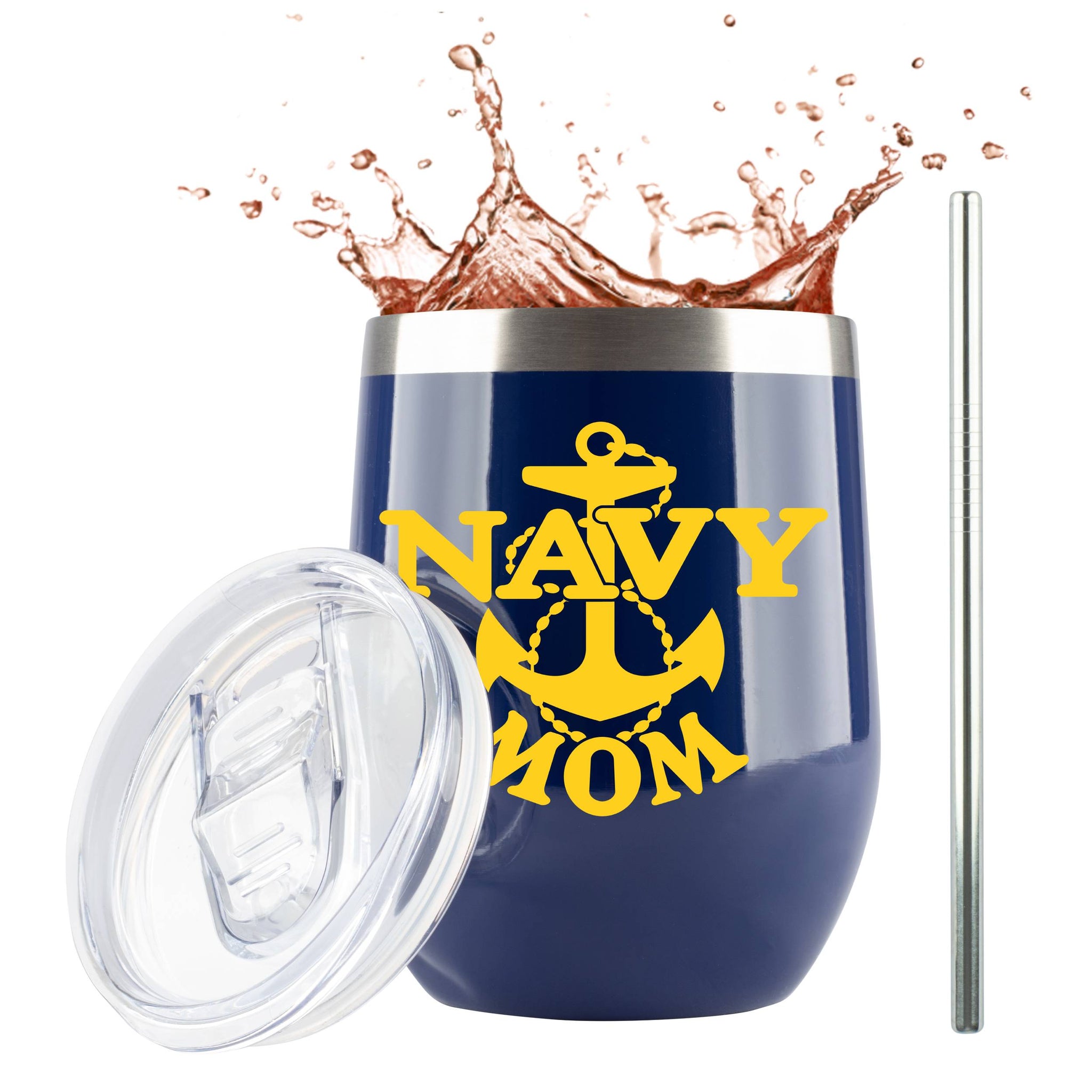 Best Mom Ever Navy Camp-style Stainless Steel Travel Tumbler