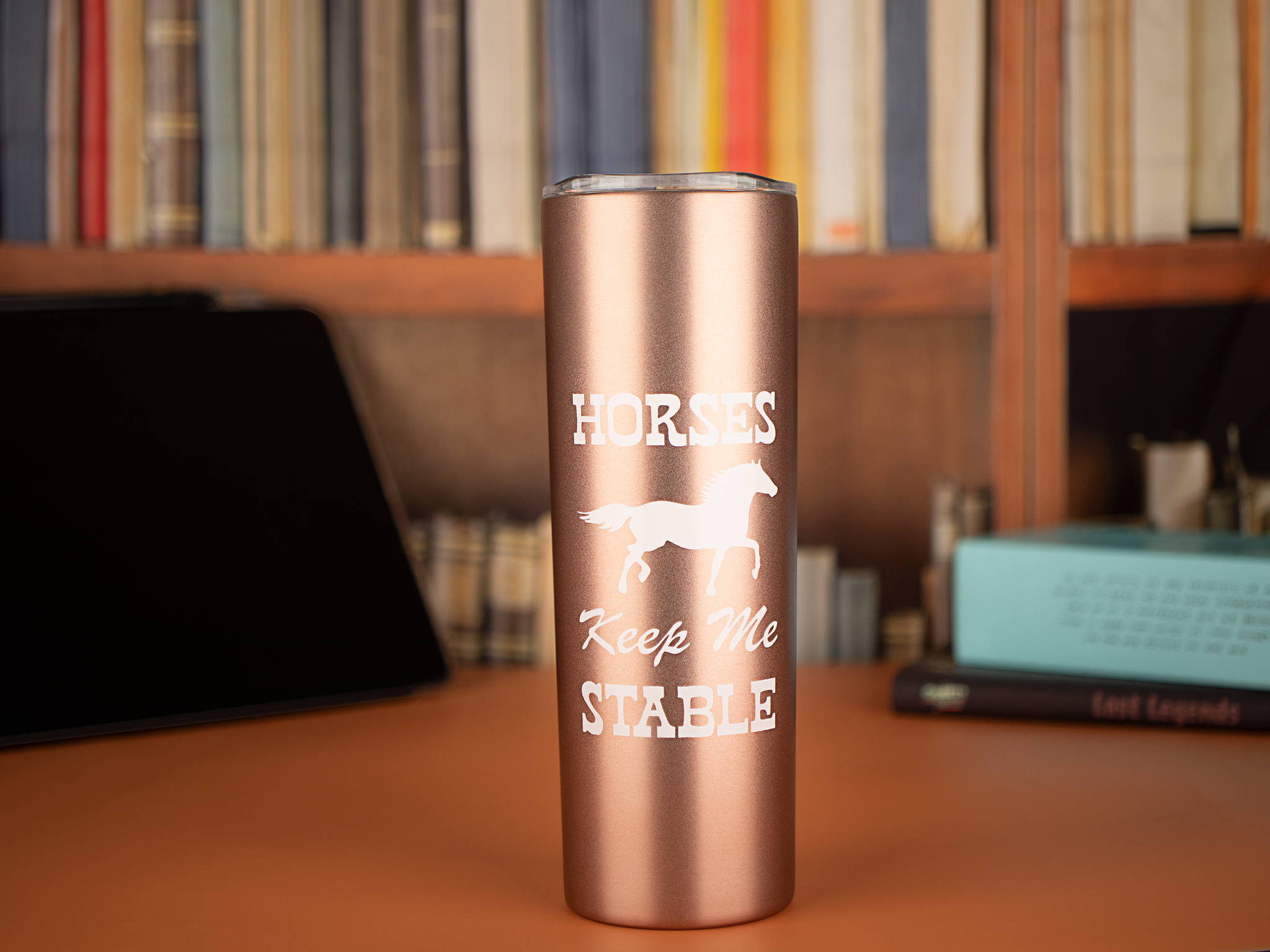 Horses Keep Me Stable - 12oz Rose Gold Coffee/Wine Tumbler with Premiu –  Jenvio