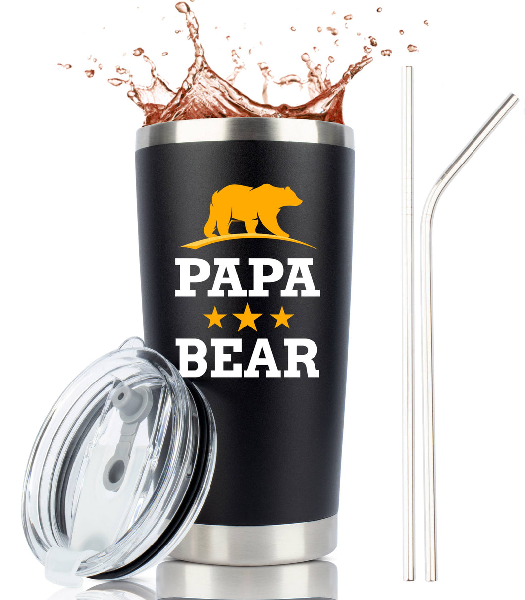 Papa Bear 20 oz Tumbler Gift Set — 365FURY
