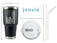 Load image into Gallery viewer, Air Force 30 Ounce Stainless Steel Travel Tumbler with Lid 2 Straws and Gift Box by JENVIO