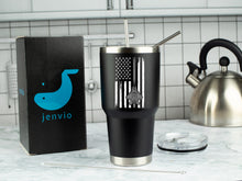 Load image into Gallery viewer, Air Force 30 Ounce Stainless Steel Travel Tumbler with Lid 2 Straws and Gift Box by JENVIO